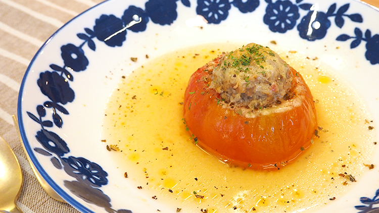 プラスドゥで作るトマトのファルシースープ