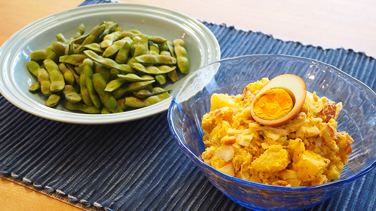 デリシアで作る枝豆とポテトサラダ