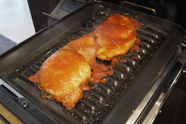 ポークチャップの焼き上がり