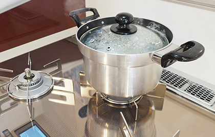 エコカナで炊飯鍋と自動炊飯機能ガスコンロ展示中