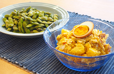 デリシアで作る枝豆とポテトサラダ