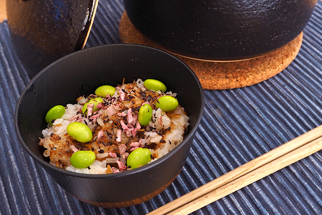 さっぱり食べれるちりめん梅おこわ