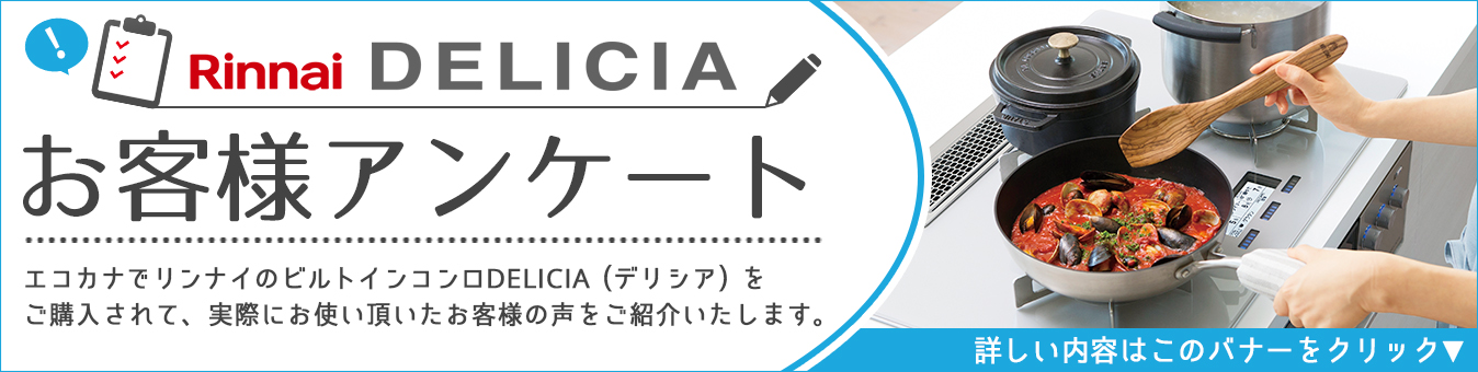 リンナイデリシア新モデル3V乾電池タイプ展示中｜人気ビルトイン 