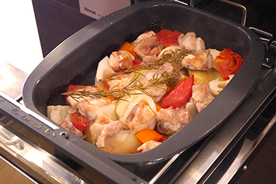 鶏と野菜のオーブン焼きの完成