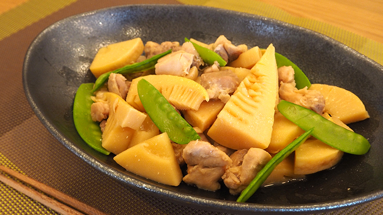 たけのこと鶏肉の甘辛煮