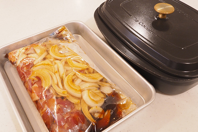 親子丼の仕込み