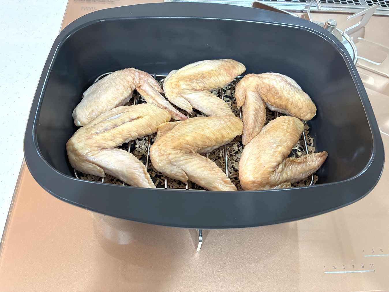 ガスコンロで作る手羽先の燻製