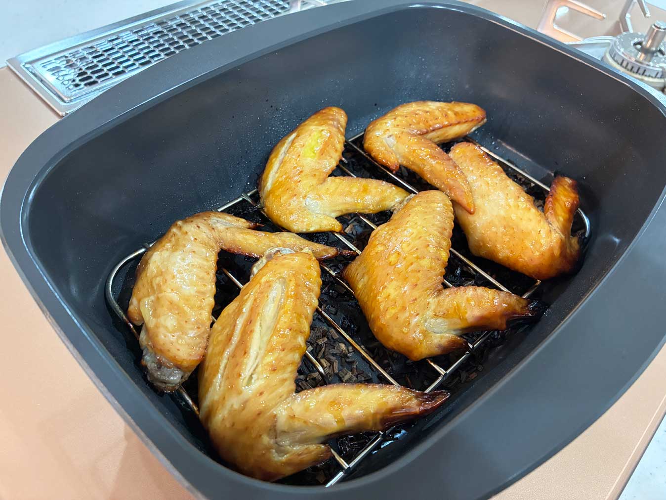 ガスコンロで作る手羽先の燻製