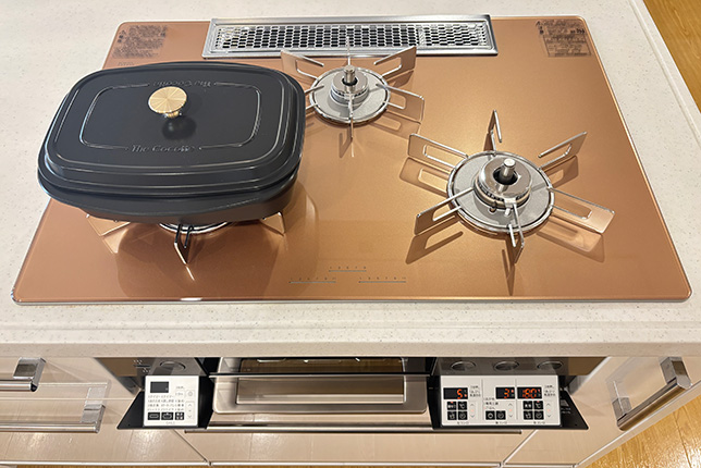 ショールームエコカナガスコンロ展示