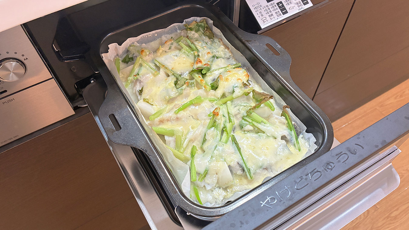 パロマフェイシスグランドアプリで作るタラとかぶのグラタン