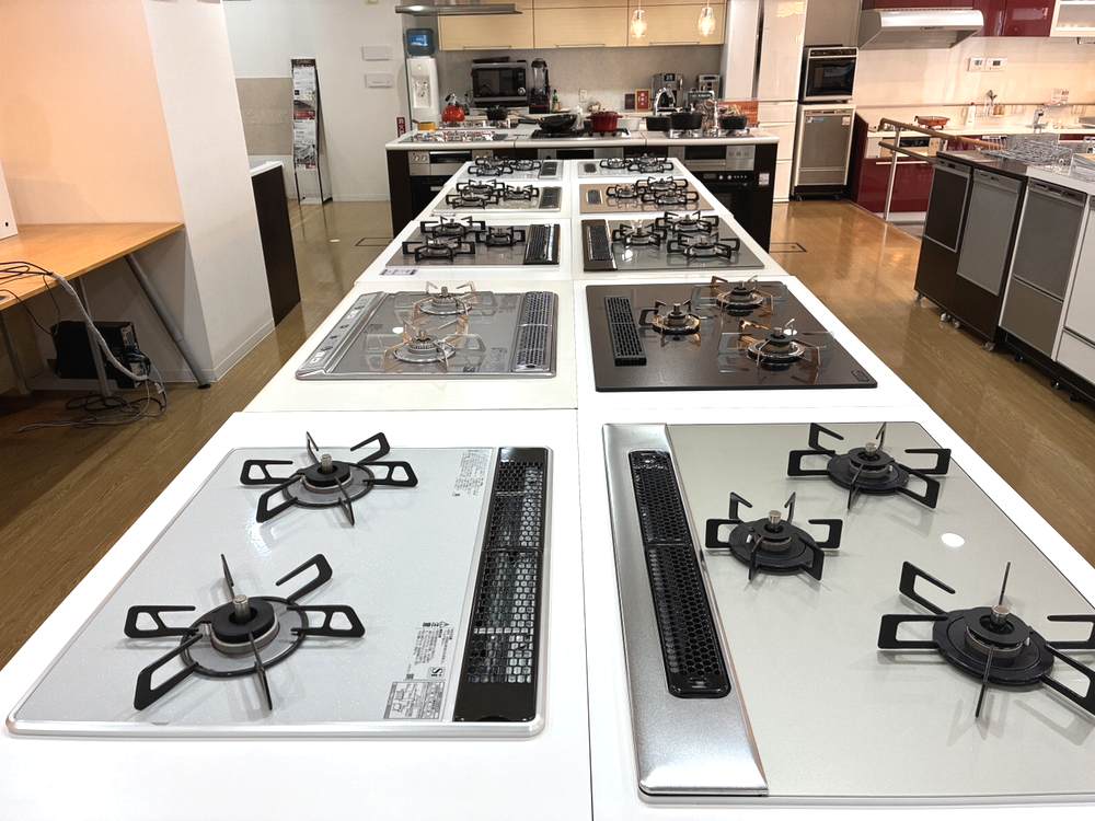 ビルトインガスコンロ展示