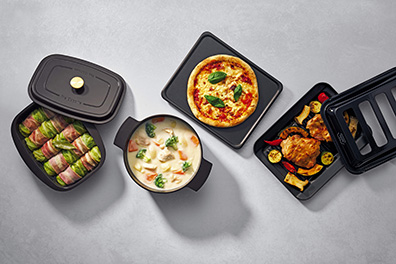 リンナイデリシア多彩な調理器具に対応