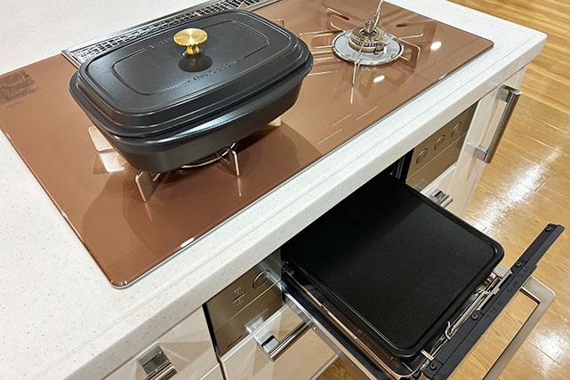 リンナイデリシア操作部シンプルタイプザ・ココットトースト・ピザプレート