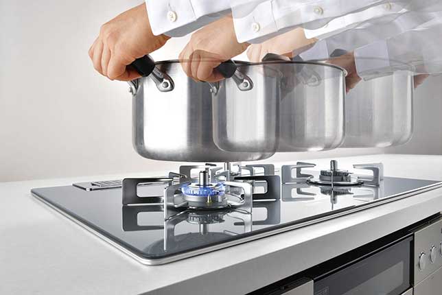 リンナイデリシア鍋なし検知機能