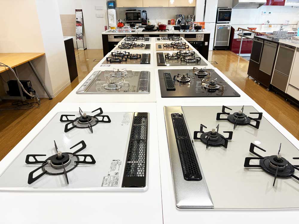 ビルトインガスコンロ展示