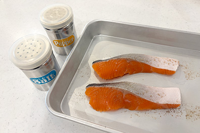 パナソニックIHで作る鮭のムニエル