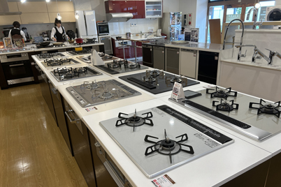 ビルトインガスコンロ展示