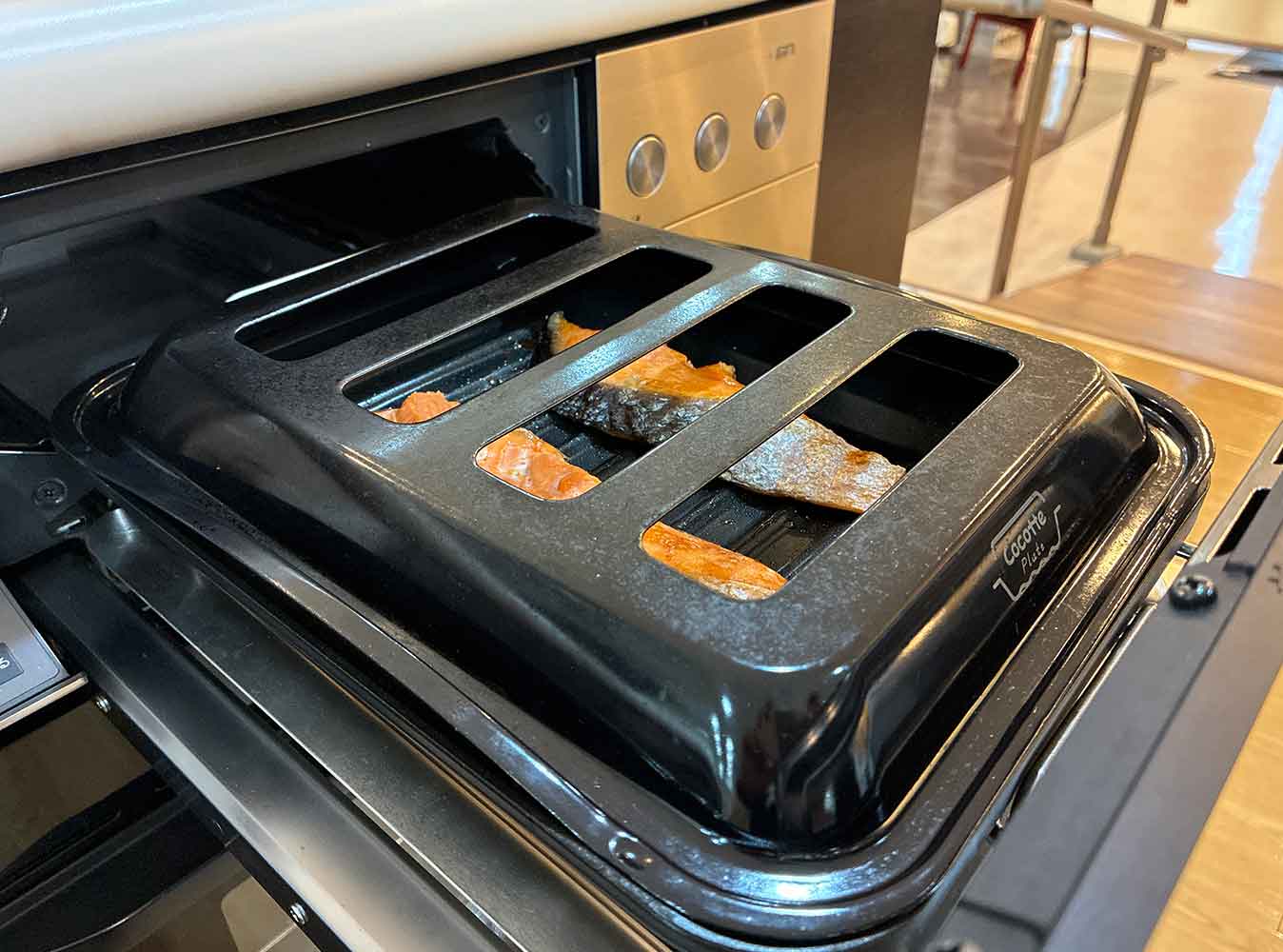 リンナイココットプレートで焼き鮭