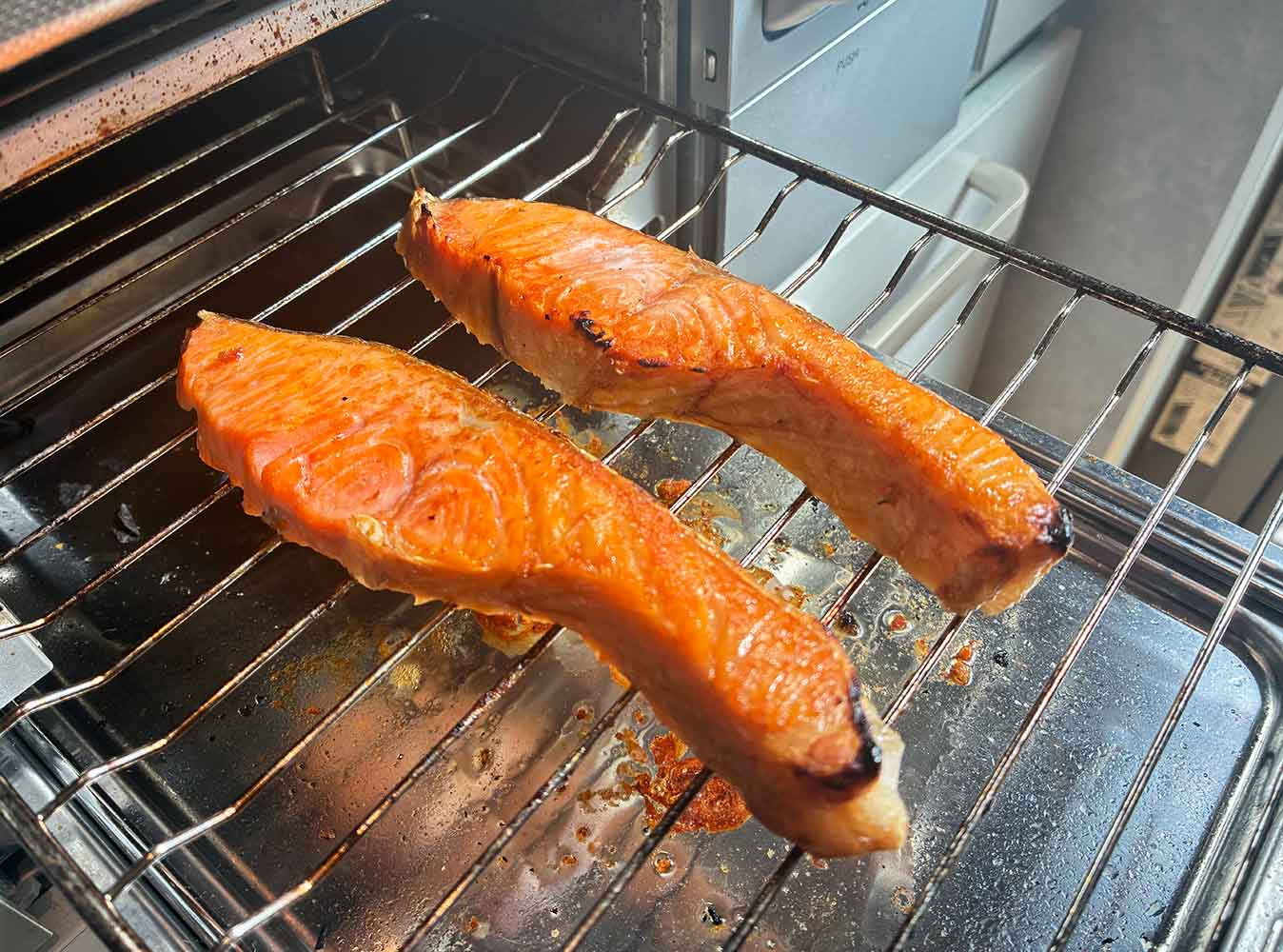 焼き鮭焼き網汚れ検証