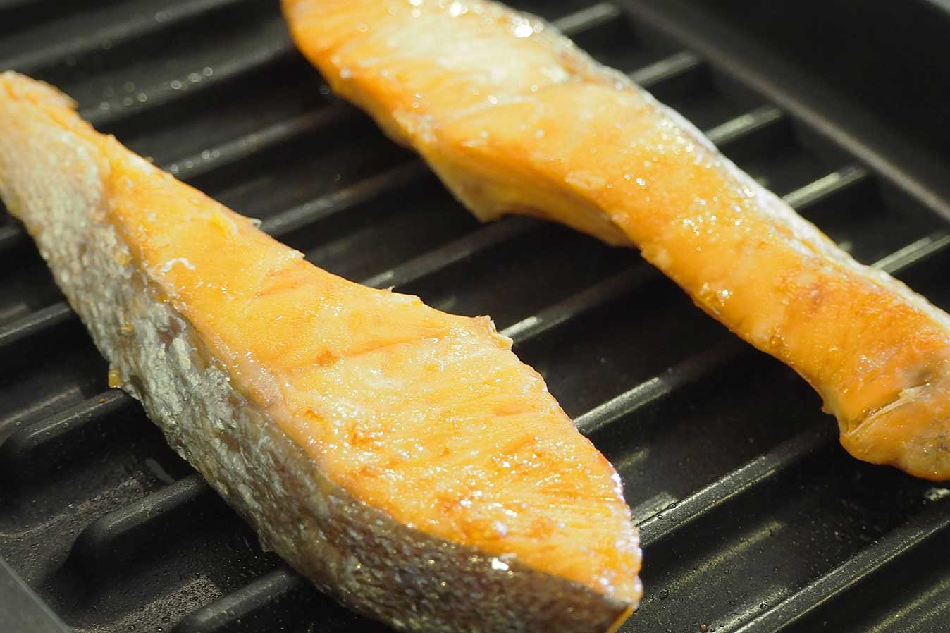 グリルで焼き魚調理体験可能