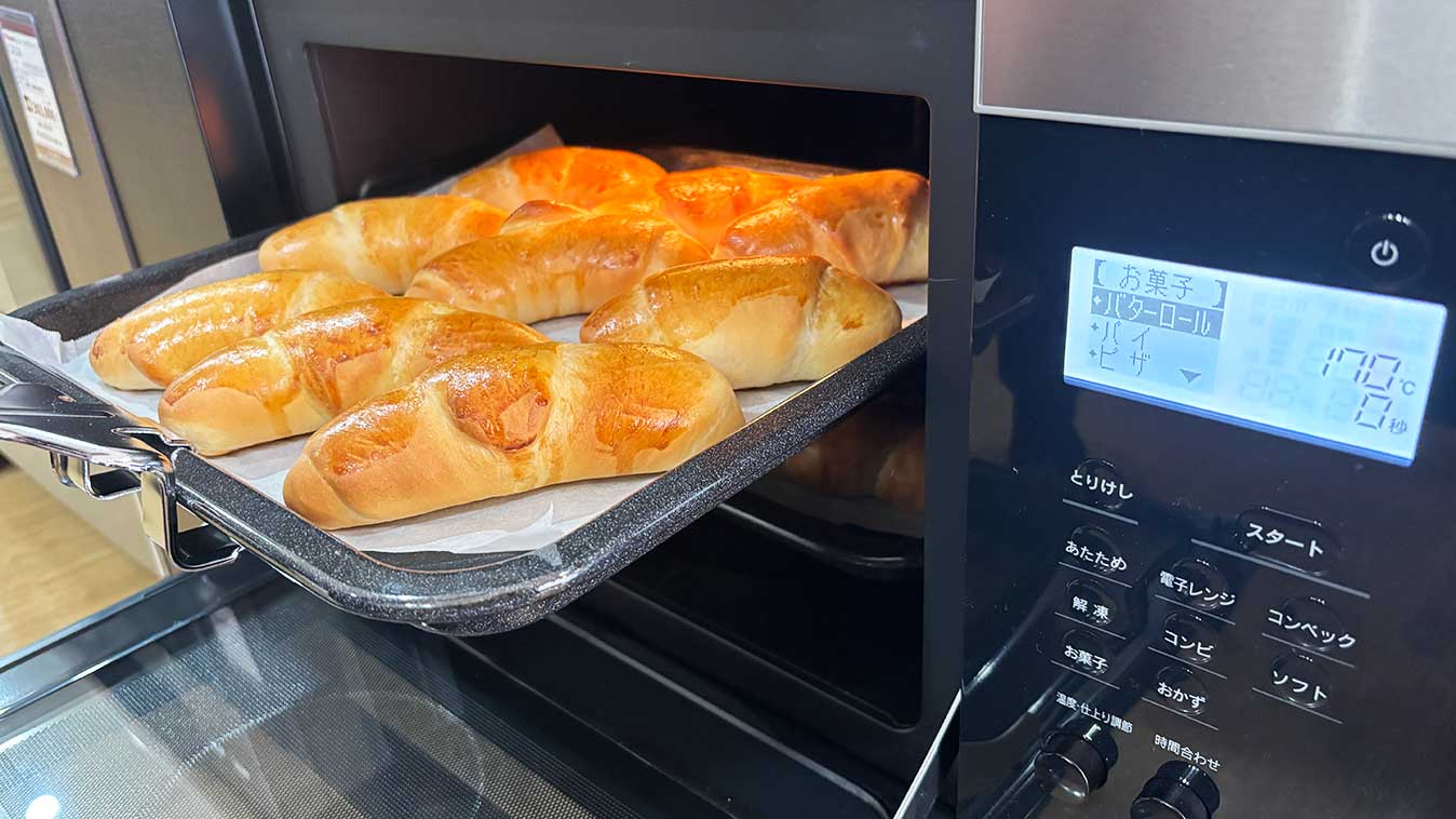 リンナイの電子コンベック「S15シリーズ」（RSR-S15E-ST）で作る「バターロール」