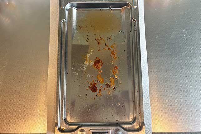 グリル受け皿汚れ