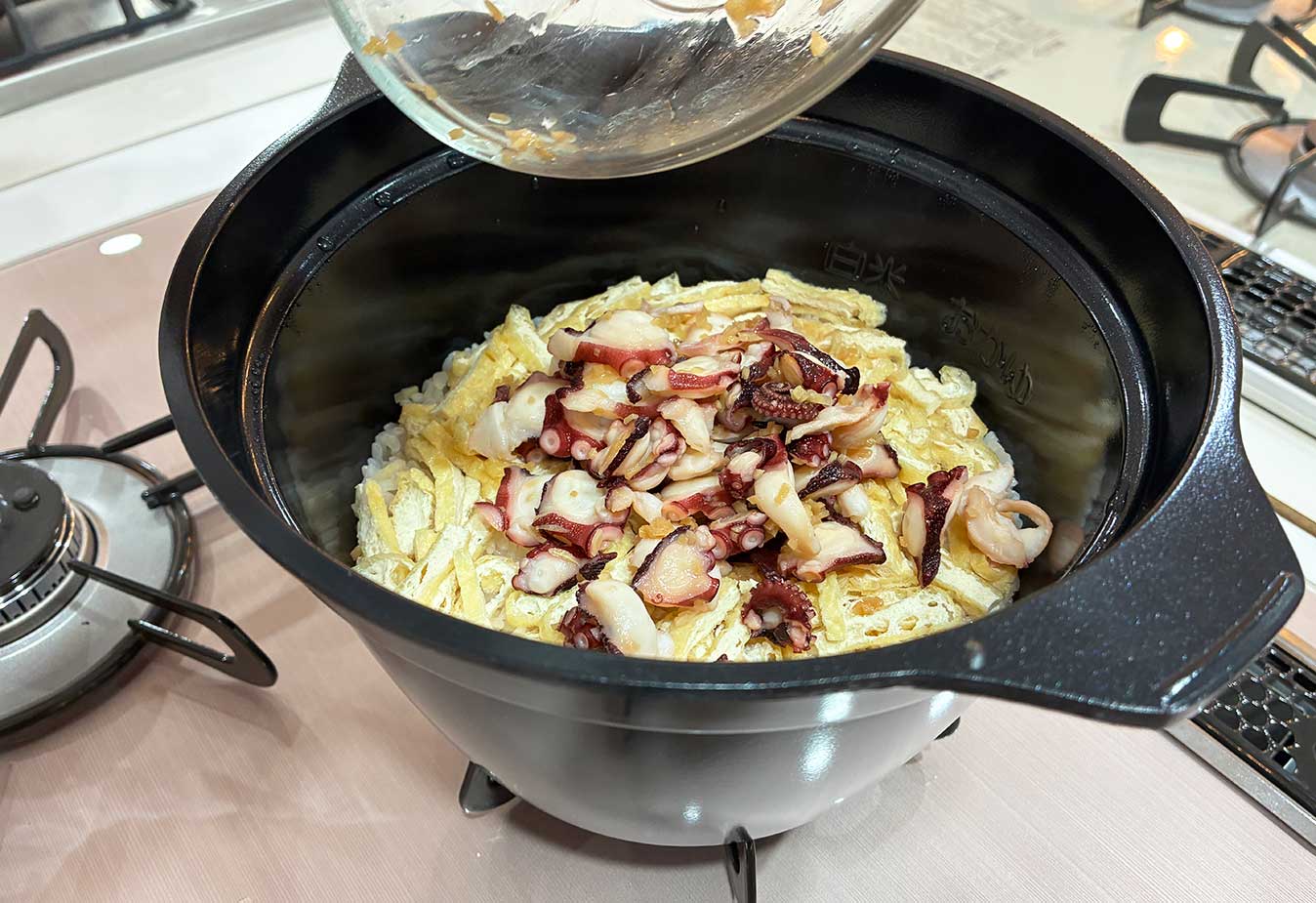 フェイシスグランド炊飯鍋で蛸飯