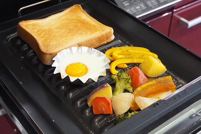 ココットプレートで朝食