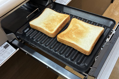 グリルオートメニューでトースト