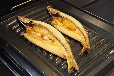 グリルオートメニューで焼き魚