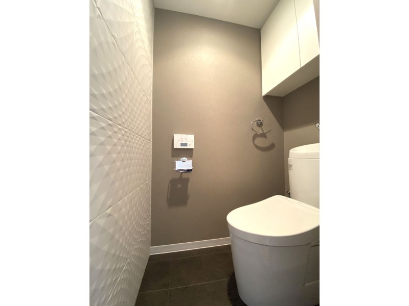 中古マンションのトイレをtotoのピュアレストexにリフォーム 脱臭 調湿効果のあるエコカラットを貼り付けておしゃれで機能的なトイレ空間に 中古マンションのトイレをtotoのピュアレストexにリフォーム 脱臭 調湿効果のあるエコカラットを貼り付けておしゃれで機能的なトイレ空間に