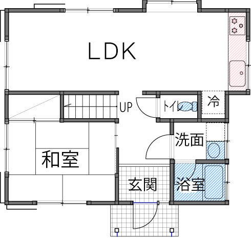 リフォーム前の1階図面