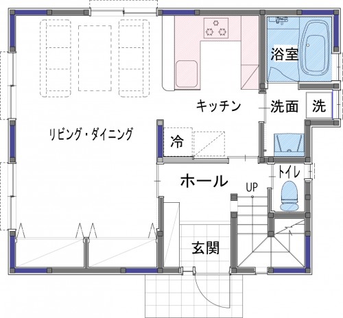 リフォーム後の1階図面