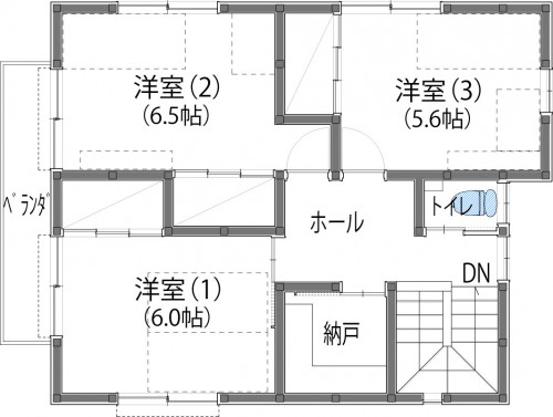 リフォーム後の2階図面