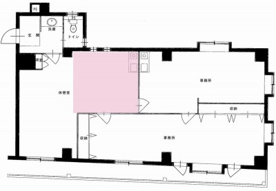 リフォーム前休憩室の一部図面