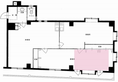 リフォーム前事務所の一部図面
