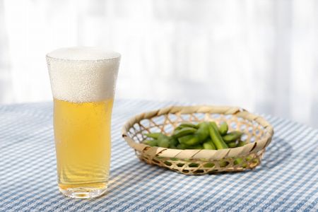 ブルーのテーブルクロス