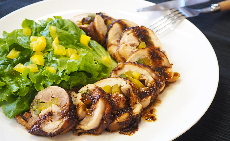 カラフル野菜のチキンロール