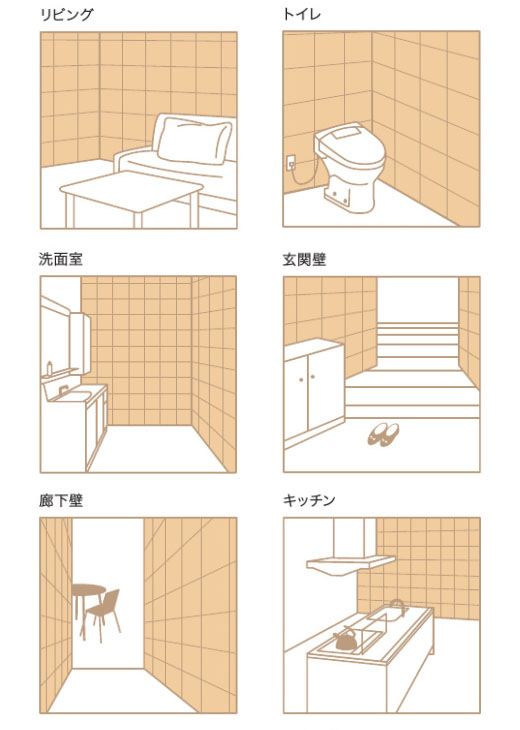 エコカラットを貼れる場所