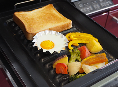 目玉焼きトースト調理後