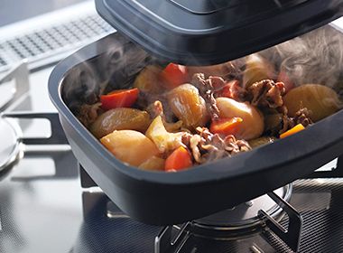 無水調理で肉じゃが