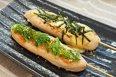 ココットプレートで鶏ささみの焼き鳥