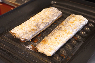 太刀魚の切り身の塩焼き完成