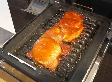 ポークチャップ焼き上がり