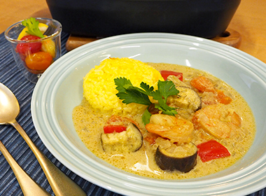 ザココットでえびのココナッツカレー
