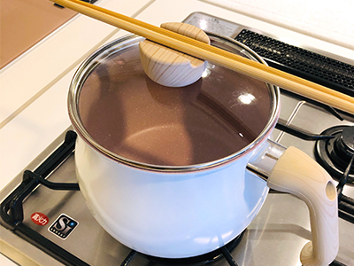 マルチポットの蓋に箸置き
