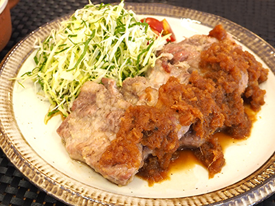 リンナイデリシアで厚切り豚肉の生姜焼き