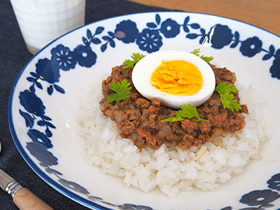 デリシアザ・ココットでキーマカレー