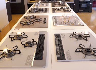 エコカナで展示中のビルトインコンロ