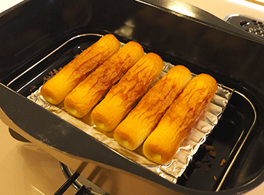 ちくわの燻製の出来上がり